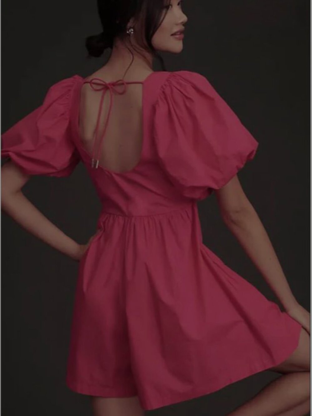 NWT Anthropologie Puff-Sleeve Romper Vibrant Brunch Summer Vacation Size 6 - Picture 3 of 14